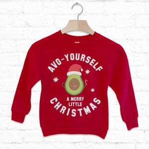Avo Yourself Ein Avocado-Sweatshirt für Kinder mit einem frohen Weihnachten