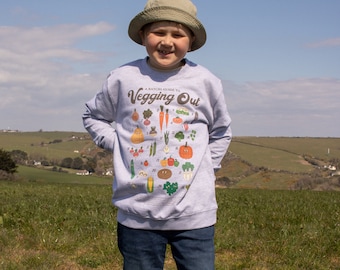 Vegging Out Boys' Vegetable Guide Sweatshirt