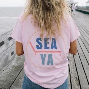 Sea Ya Women's Summer Beach Slogan T Shirt image 2