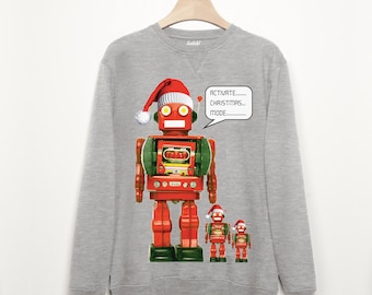 Activate Christmas Mode Robot Men's Sweatshirt