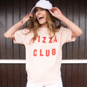 Pizza Club Womens Slogan T-Shirt image 2