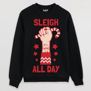 Sleigh All Day Women's Christmas Jumper Black