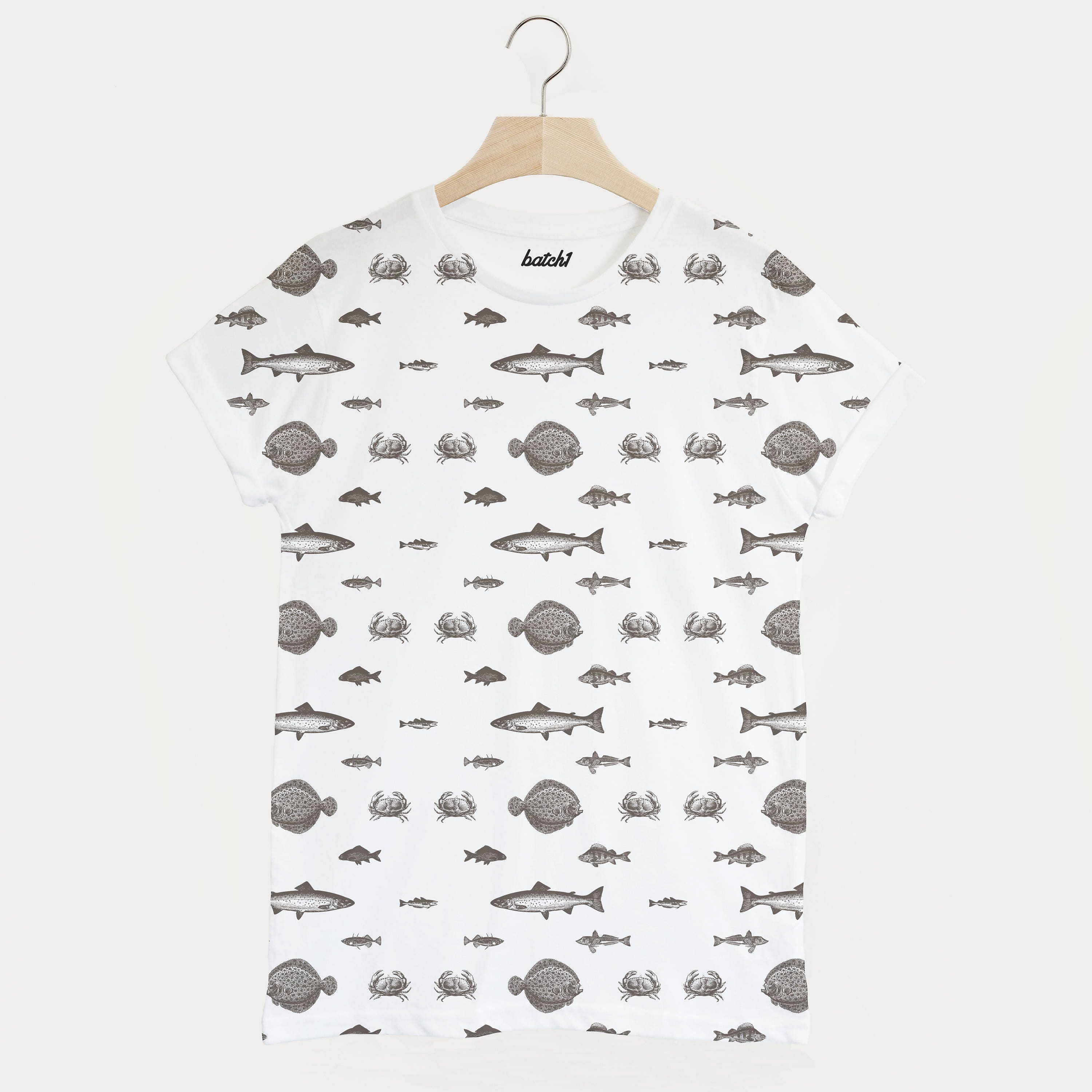 Image of Fish All Over Print Men's Summer Fishing T Shirt