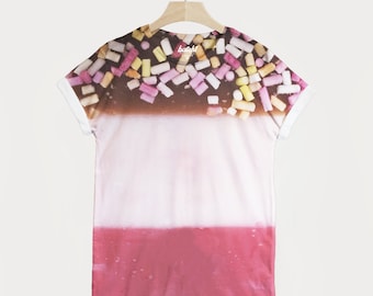 Ice Lolly All Over Photo Print Unisex Summer Food Fashion T-Shirt