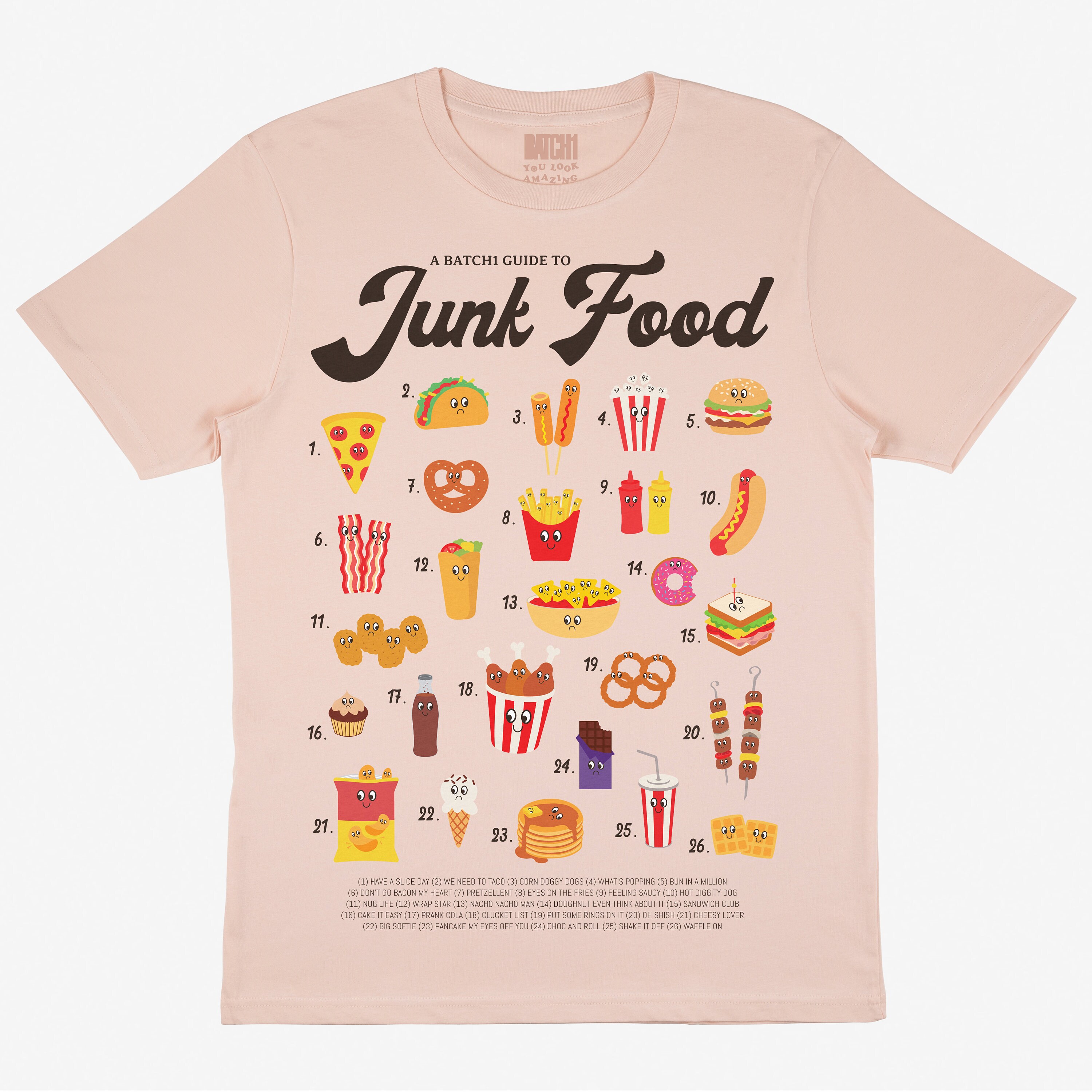 Junk Food Guide Women's Graphic T-shirt - Etsy