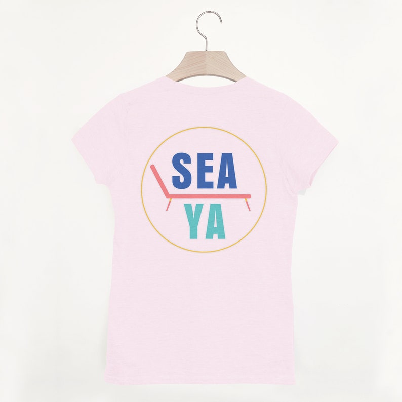 Sea Ya Women's Summer Beach Slogan T Shirt image 4