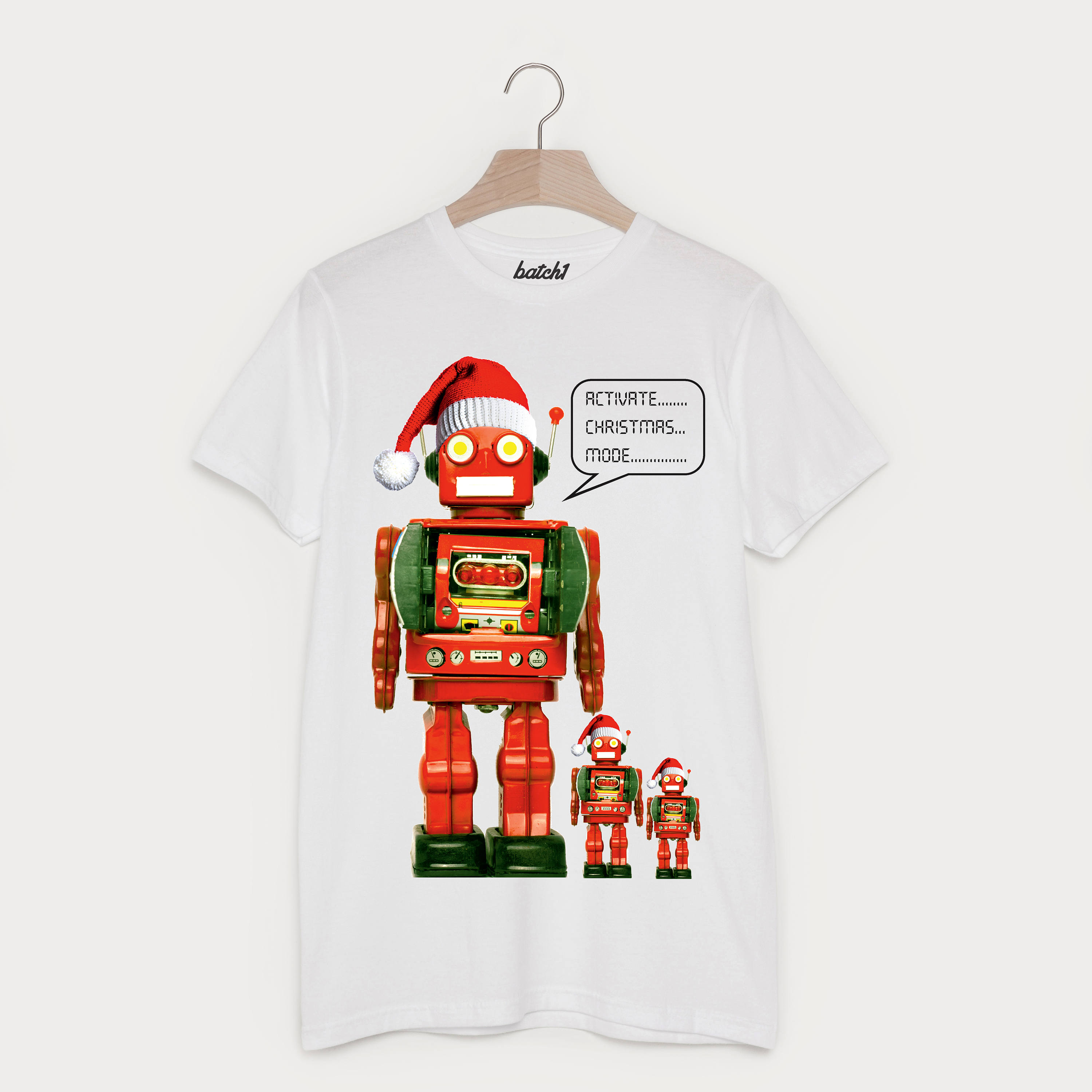 Image of Activate Christmas Mode Men's Robot T-Shirt
