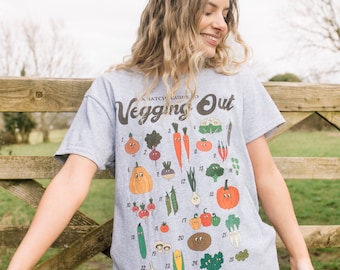 Camiseta Vegging Out Vegetable Guide