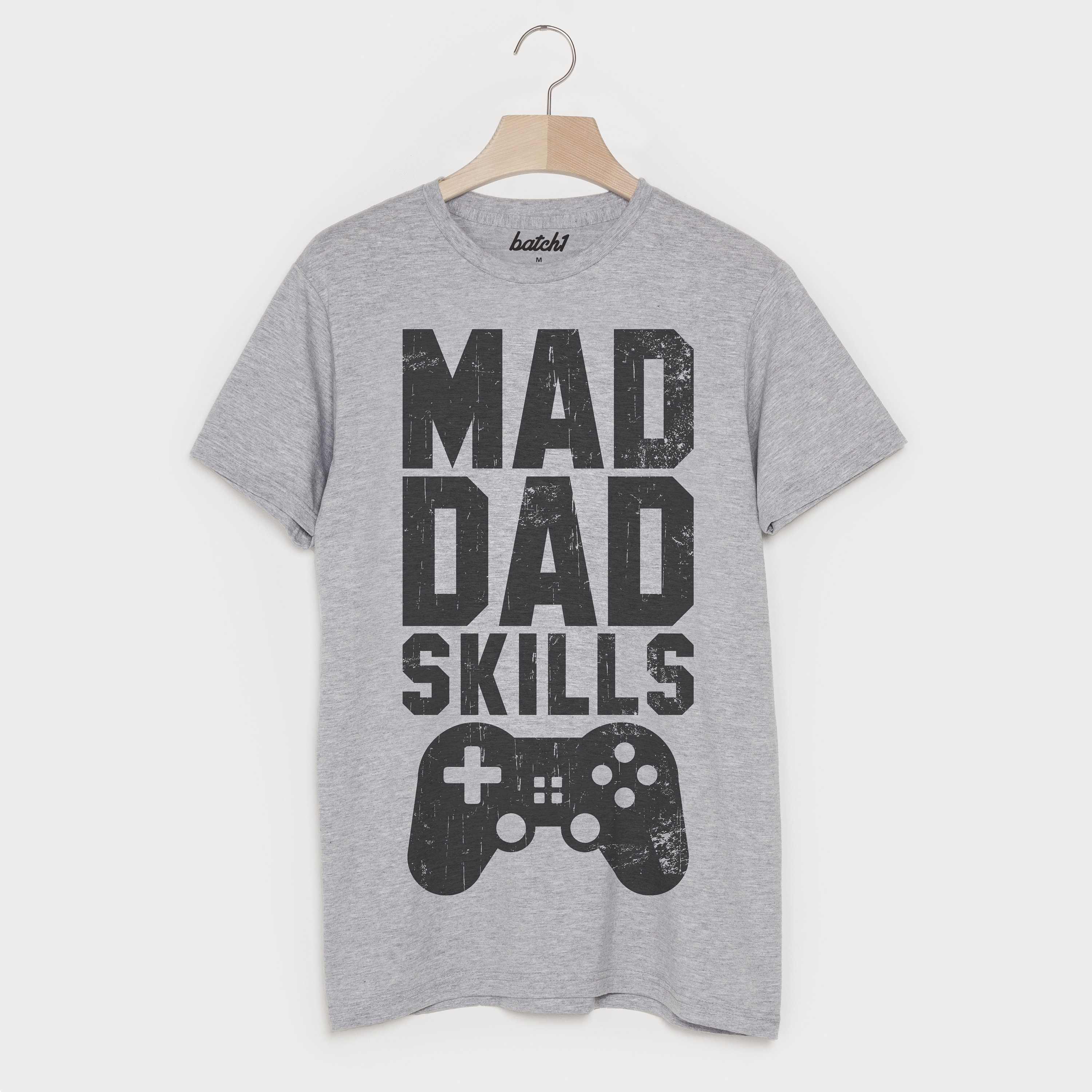 Mad Dad Skills Men's Parenthood Slogan T Shirt