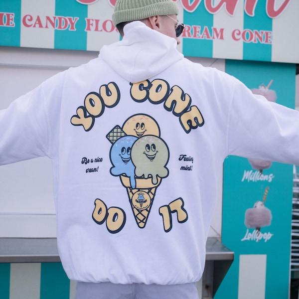 You Cone Do It Men's Ice Cream Graphic Hoodie