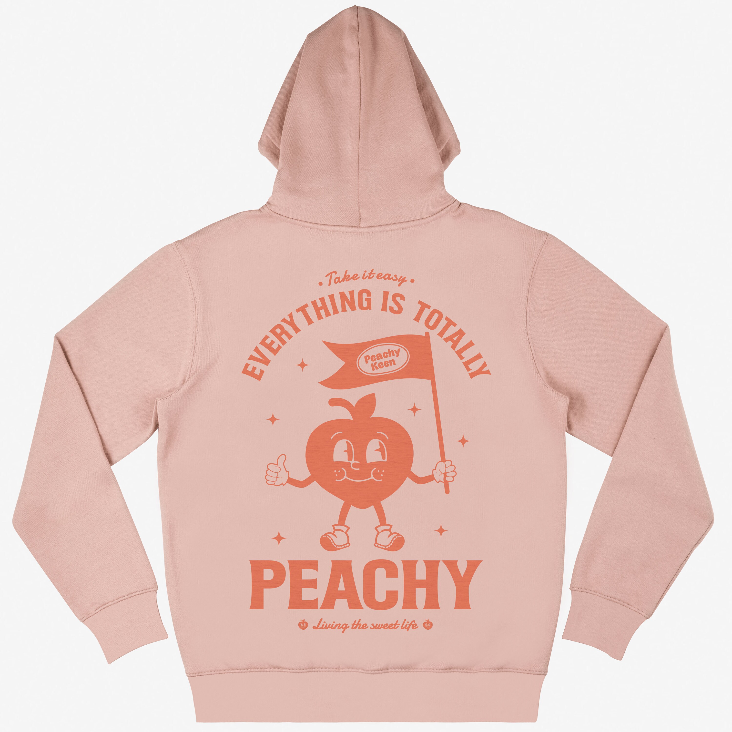 Everything is Peachy Vintage Style Graphic Hoodie in Peach - Etsy