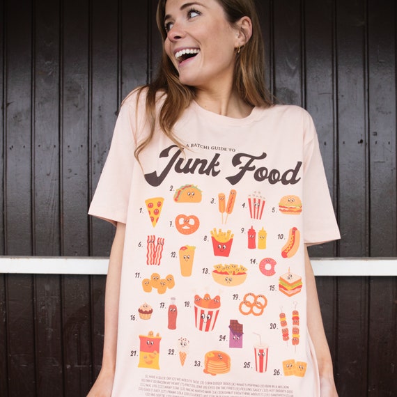 Junk Food Guide Women's Graphic T-shirt - Etsy