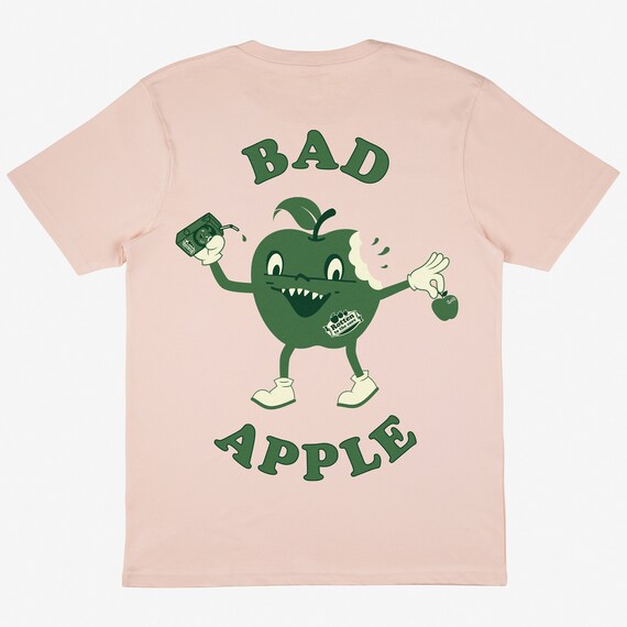Bad Apple Unisex Graphic T-shirt in Peach - Etsy