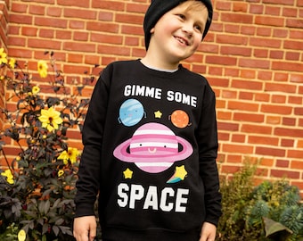 Gimme Some Space Boys' Slogan Sweatshirt