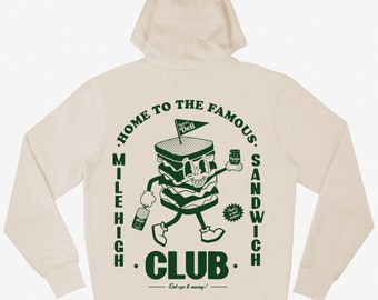 Clubhaus フード付きパー Sandwich Hoodie M Mile High Sandwich Club Unisex Vanilla Hoodie - Etsy