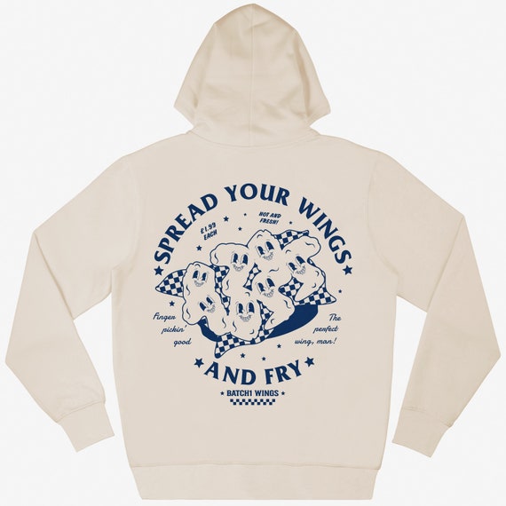 Spread Your Wings Unisex Fried Chicken Hoodie in Vanilla Etsy