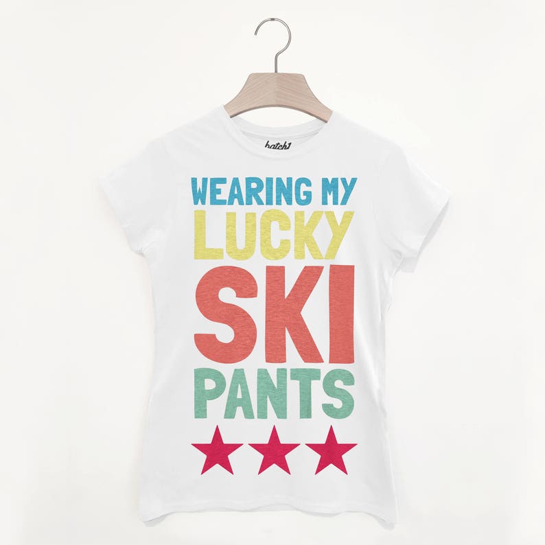 Lucky Ski Pants Women's Retro Après Ski T Shirt image 2