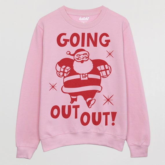 Going Out Out Santa Women's Christmas Jumper UK