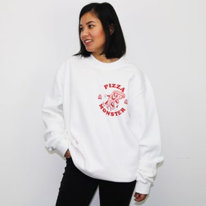 Pizza Monster Women's Back Print Sweatshirt - Etsy