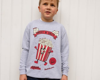 Vintage Popcorn Boys' Halloween Costume Sweatshirt