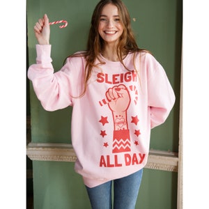 Sleigh All Day Women's Christmas Jumper image 3