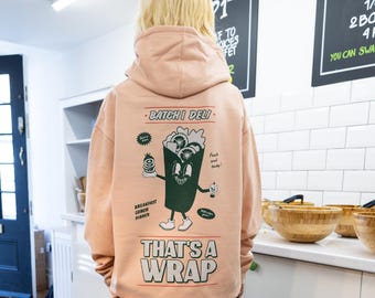 That’s A Wrap Vintage Style Deli Unisex Peach Hoodie