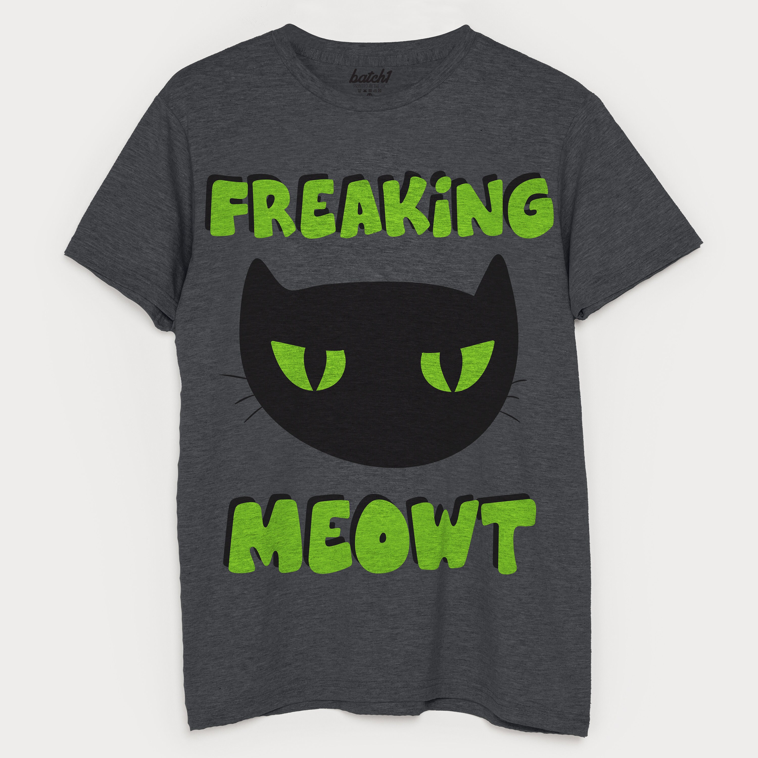 Image of Freaking Meowt Men's Halloween Cat T-Shirt
