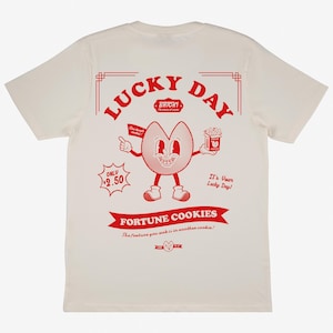 Lucky Day Fortune Cookie Graphic T-Shirt in Sand