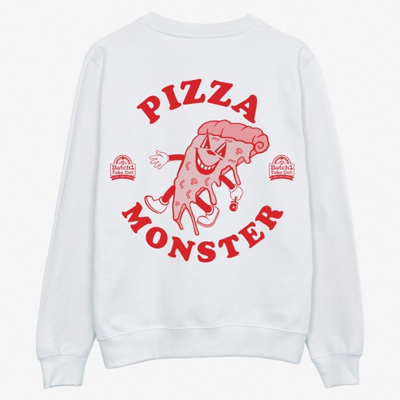 Pizza Sudadera con estampado trasero para hombre - Etsy