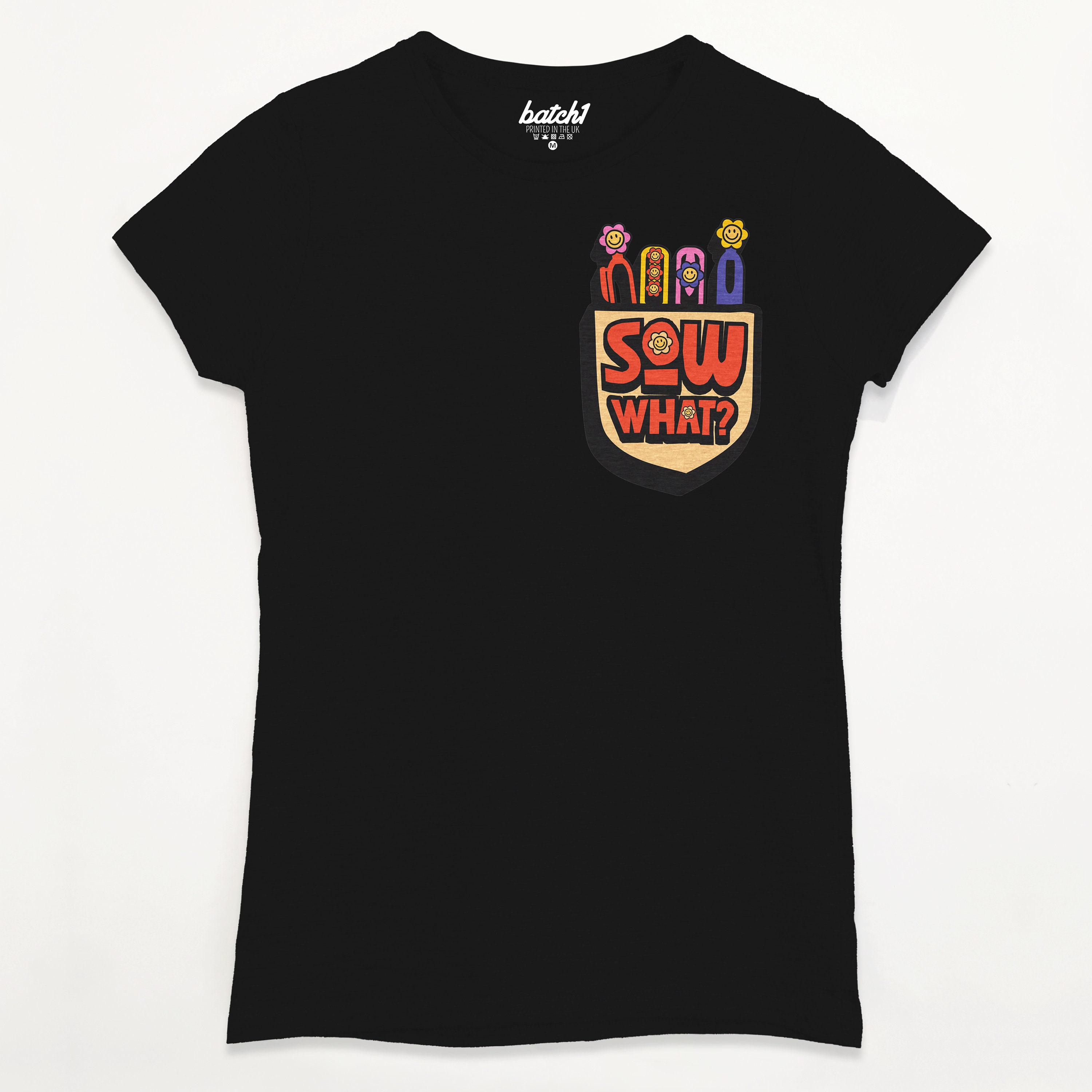 Sow What Women's Pocket Print Slogan T-Shirt | Etsy