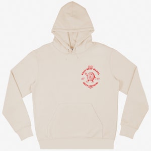 Salt Beef Bagel Unisex Graphic Hoodie in Vanilla