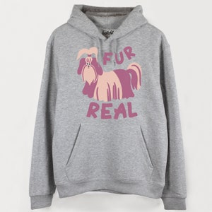 Fur Real Women's Dog Slogan Hoodie image 5