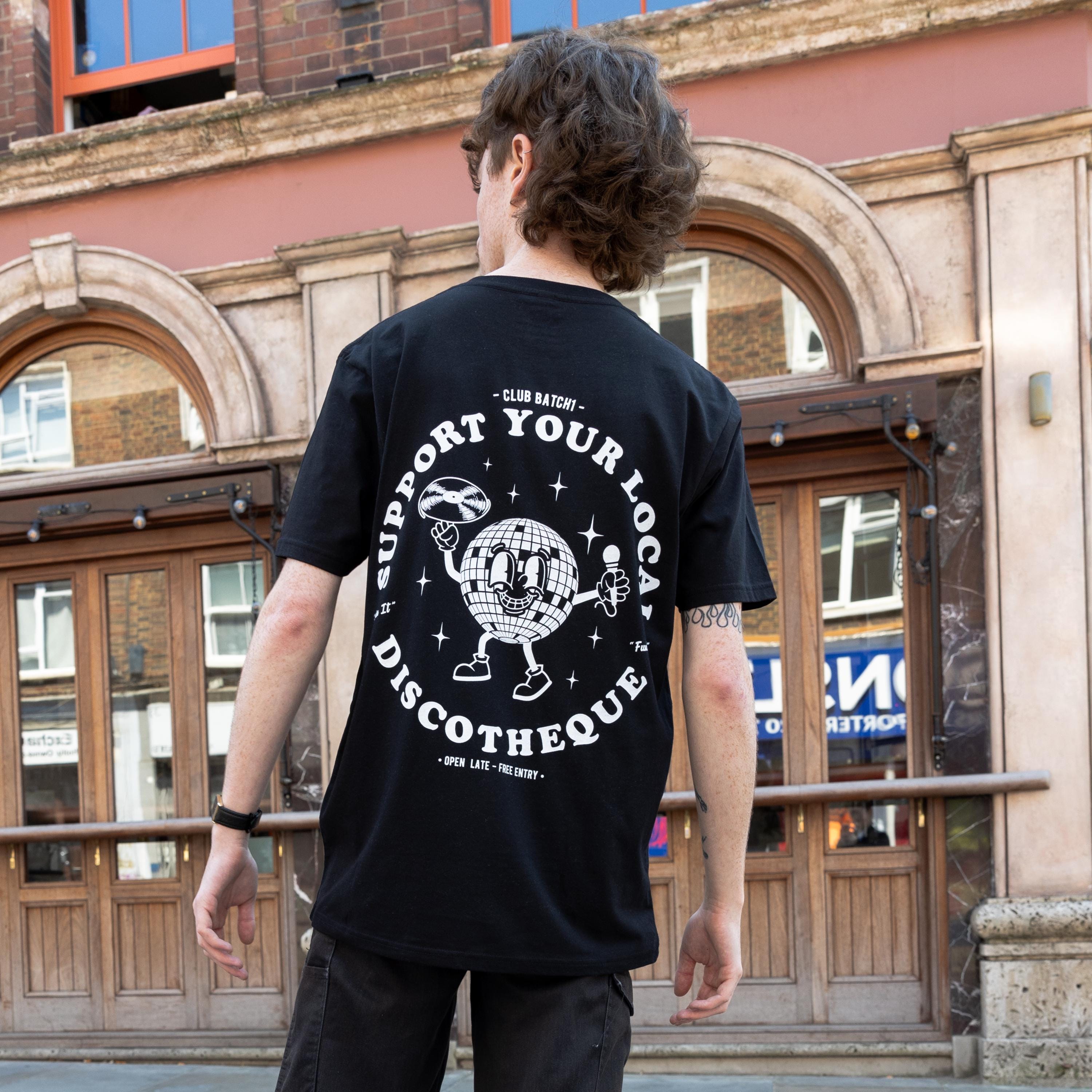 Supporta la tua discoteca locale T shirt nera unisex Etsy Italia