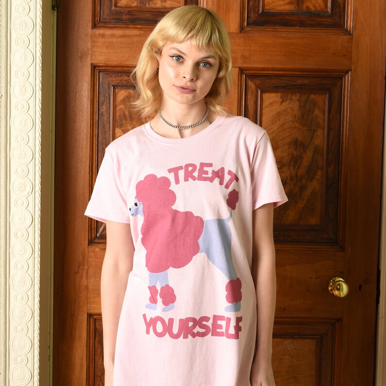 Treat Yourself Poodle Women's Slogan T-Shirt image 1