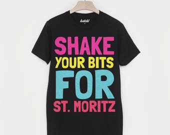 St Moritz Retro Men's Apres Ski Alpine Slogan T Shirt