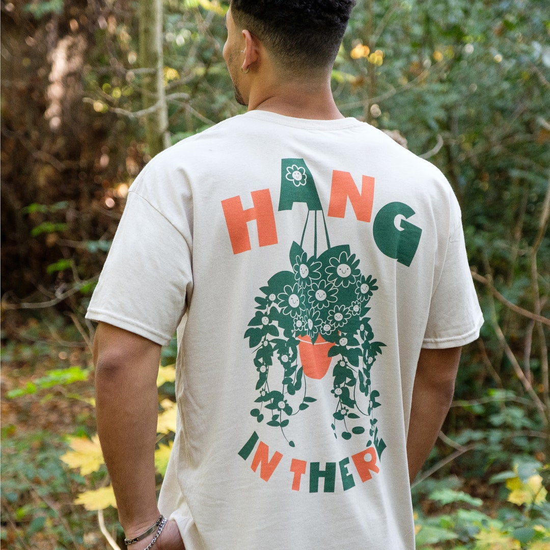 New hang in there graphic tee cotton blend  3x /2x /xl main image 1