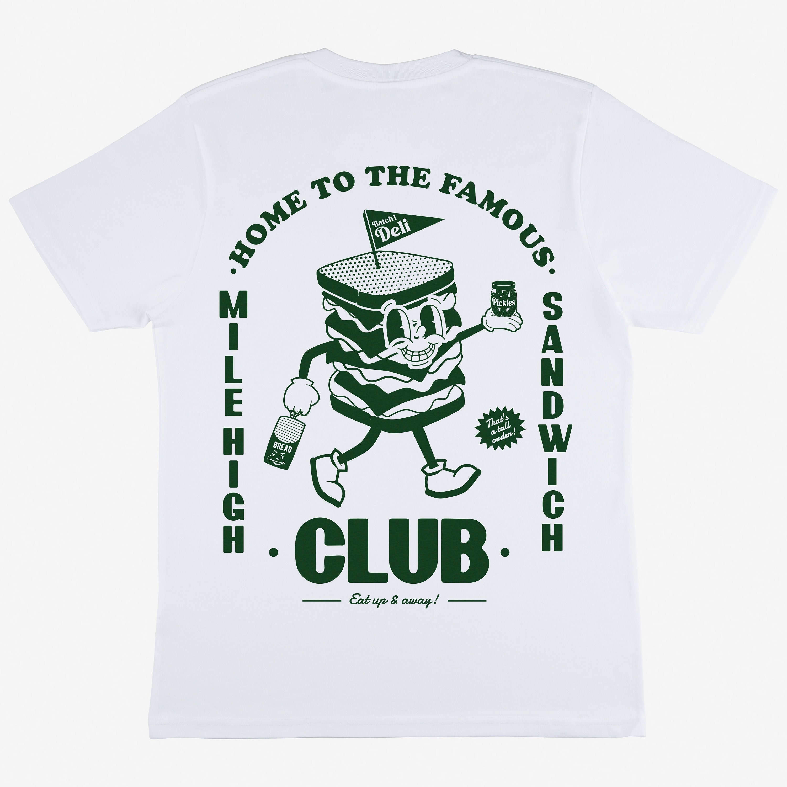 Mile High Sandwich Club Unisex White T-shirt - Etsy