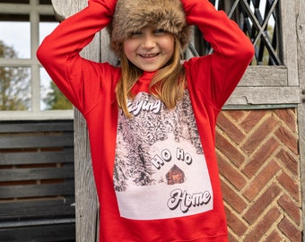 Staying Ho Ho Home Girls' Christmas Jumper