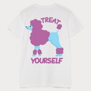 Treat Yourself Poodle Men's Slogan T-Shirt image 6