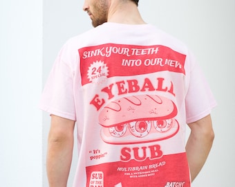 Eyeball Sub Men's Back Print T Shirt