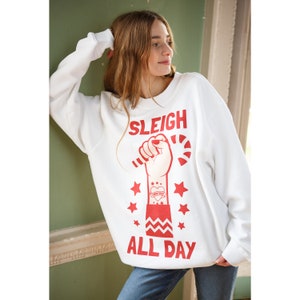 Sleigh All Day Women's Christmas Jumper image 5