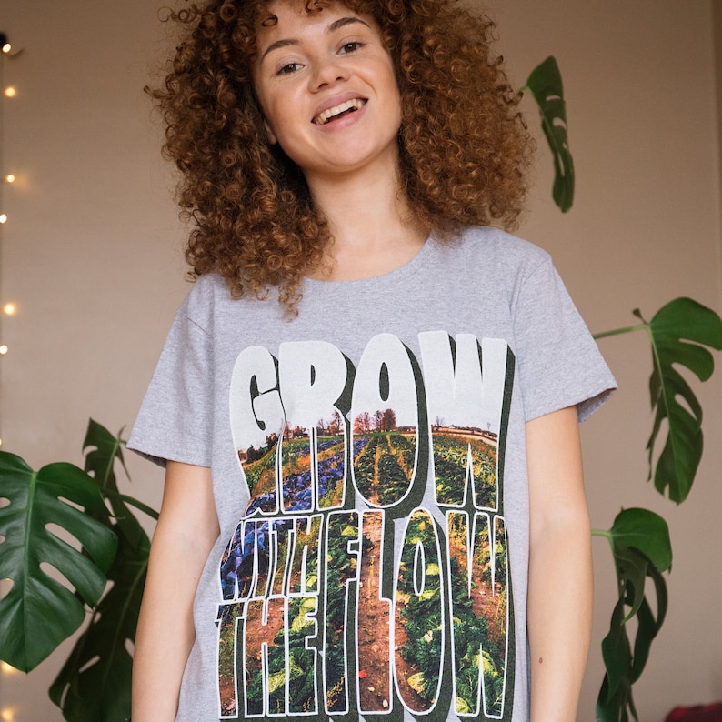 Grow With The Flow Women's Slogan T-Shirt image 1