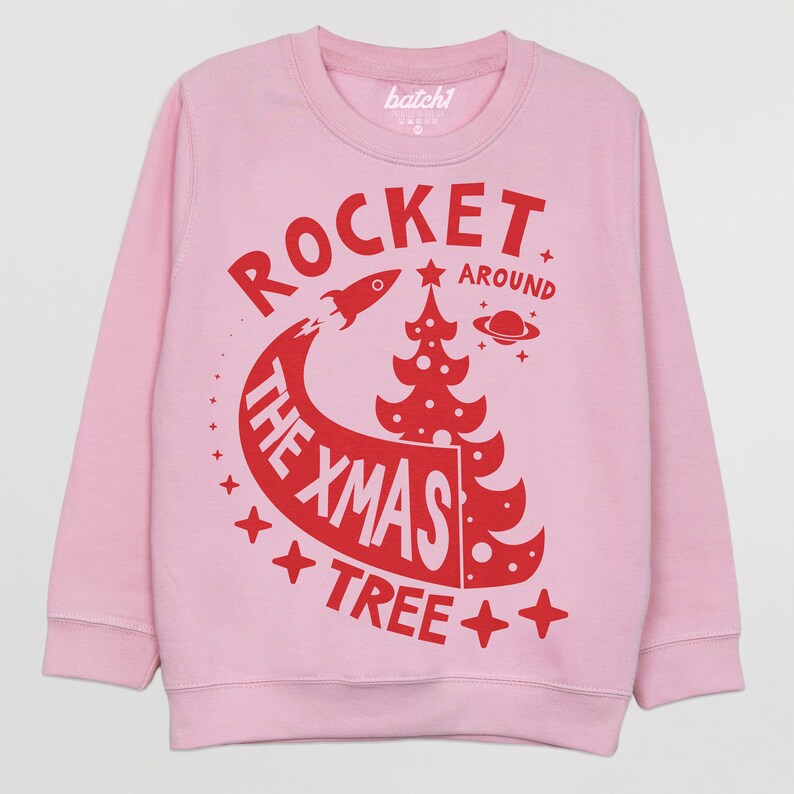 Rocket Around the Christmas Tree Children/'s Jumper