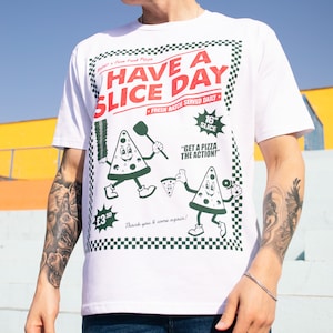 Have A Slice Day T-Shirt grafica pizza da uomo