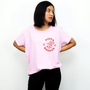 Pizza Monster Women's Back Print T Shirt image 3