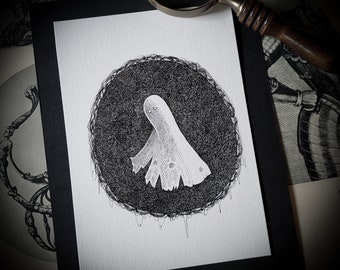 Inktober #29 - Injured - Creepy Spooky - Ghost - Illustration - Drawing