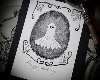 Inktober #23 Ghost - Halloween - Spooky - Creepy - Illustration - Drawing - Ink