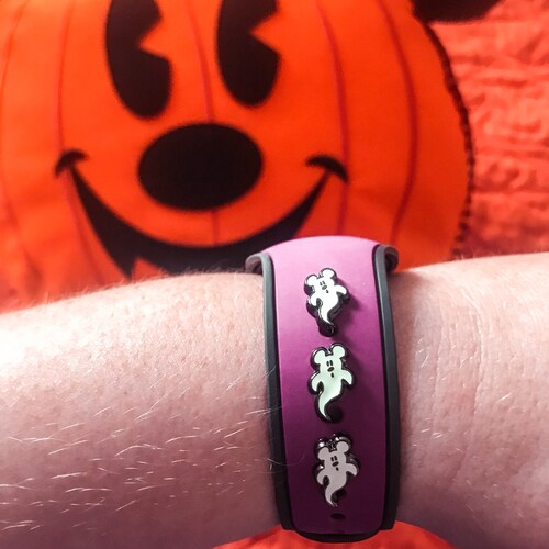 Mickey Ghost Glow in the Dark Apple Watch or Magic Band Charm Etsy