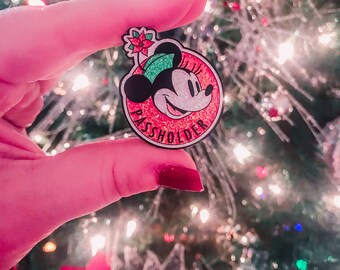 Annual Passholder merry minnie christmas inspired disney passholder enamel pin