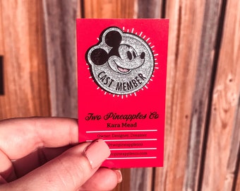 Cast Member inspired disney passholder enamel pin